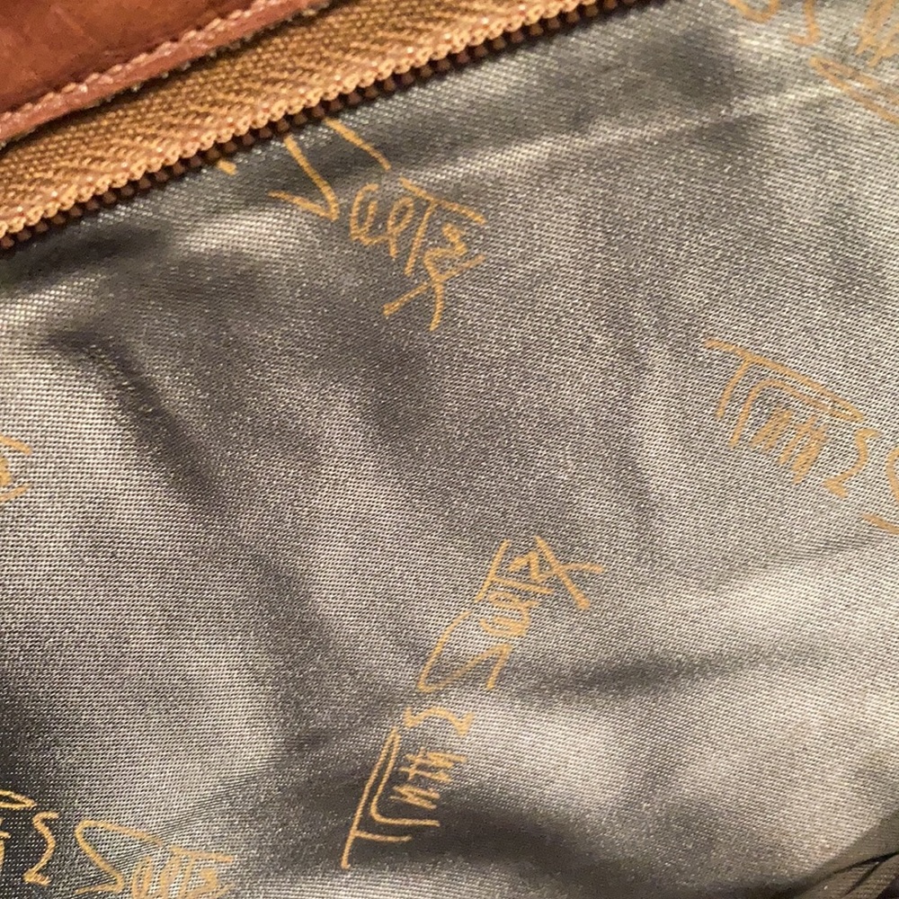 Ruth Saltz Collection Vintage 1970s Large Zip Clutch in Soft Cocoa Leather - Picture 3 of 5